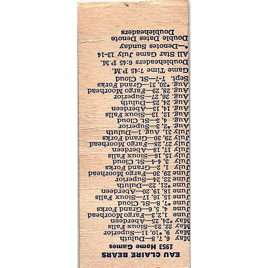 Adams' Pure Drugs Eau Claire WI Vintage Matchbook Cover SE5-Y1