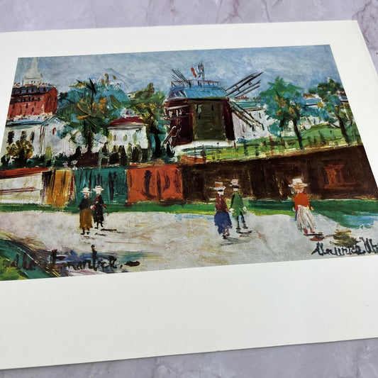 Moulin De La Galette In Montmartre 1939 by Maurice Utrillo 8.5x11.5" Print V20