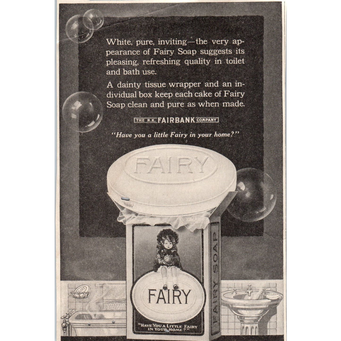Fairy Soap N.K. Fairbank Company 1918 Magazine Ad AF1-WH1