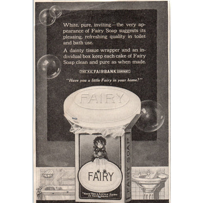 Fairy Soap N.K. Fairbank Company 1918 Magazine Ad AF1-WH1