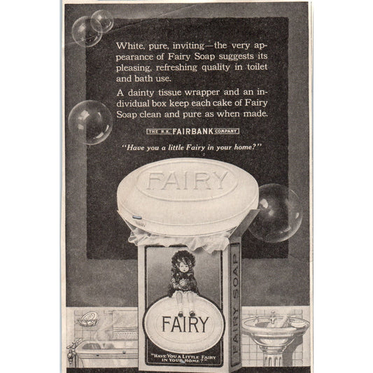 Fairy Soap N.K. Fairbank Company 1918 Magazine Ad AF1-WH1