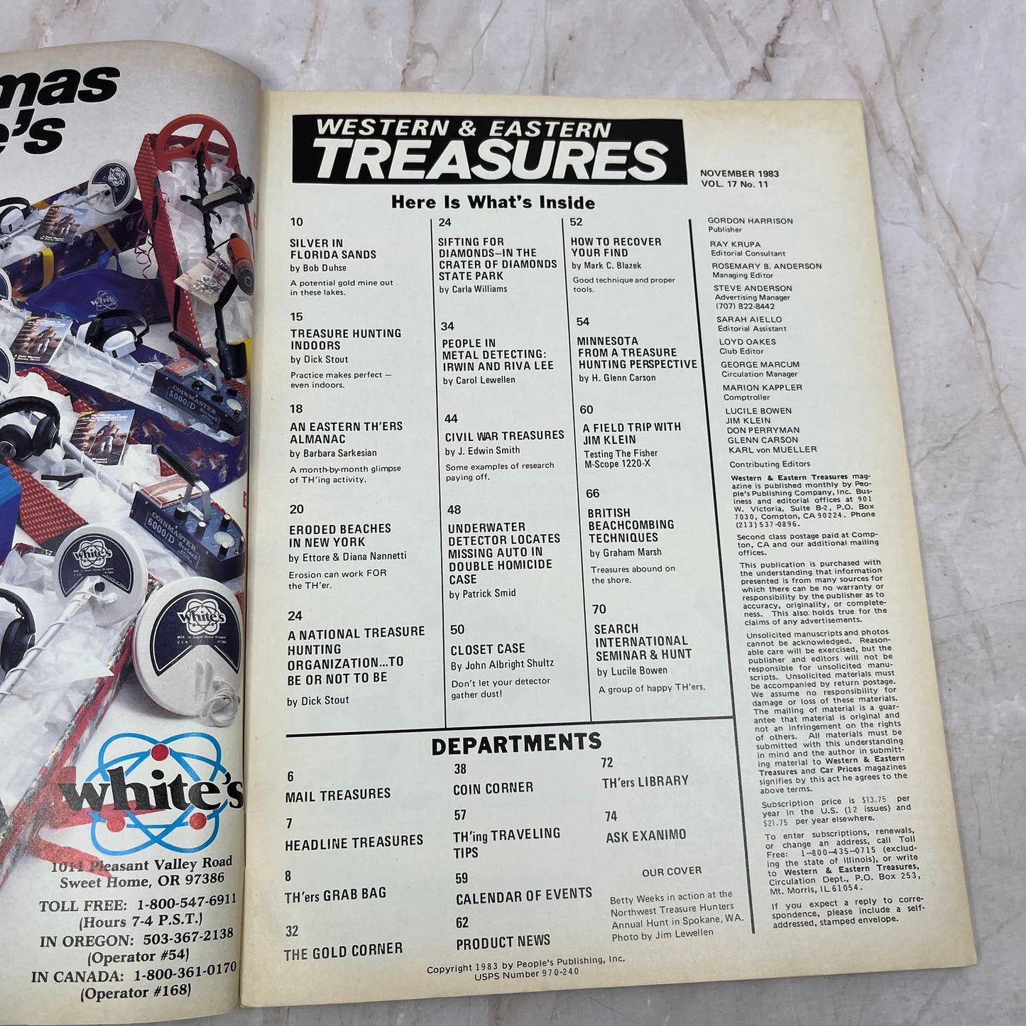 1983 Nov - Western & Eastern Treasures Magazine - Treasure Hunting Gold M13
