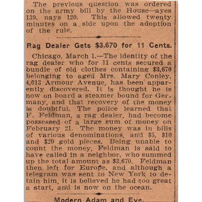 Capitol Loan Henry Harris Hartford 1901 Newspaper Ad AD8-HS4