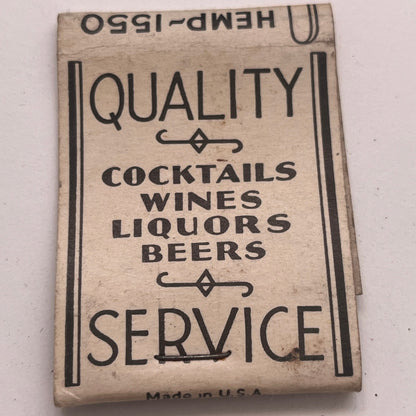 Thompson's SHadow Lawn Hempstead Long Island Vintage Matchbook Cover TB8-MB2-8