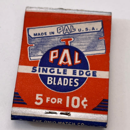 Pal Single Edge Blades For Your Beard Vintage Matchbook Cover TB8-MB3-3