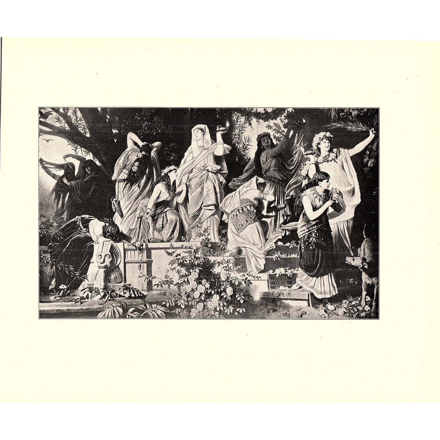 The Wise and Foolish Virgins - Carl Piloty - 1898 Litho Art Print D19