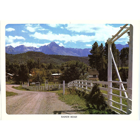 Retro Kitsch Ranch Road Summer Mountain Scene Vintage Art Print 8x10 V6