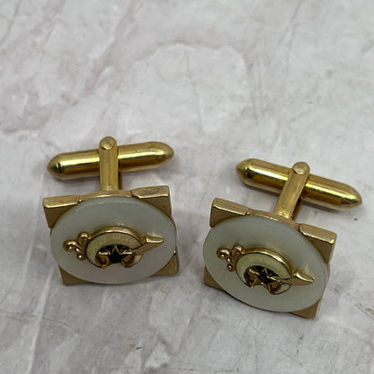Vintage MCM Swank Shriners Member Cufflinks - Masonic Shriner Scimitar SE5