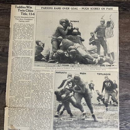 Roosevelt Vs Washington High Football at Highland Park 1935 Article V1-9