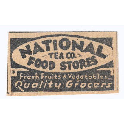 National Tea Co Food Stores 1935 Minneapolis Journal Advertisement AE7-H3