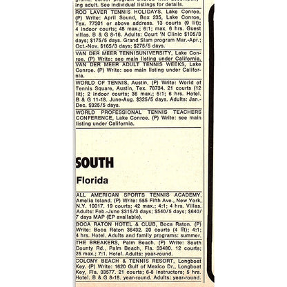Western Carolina Tennis Camp Black Mountain NC 1977 Ad AF3-Q1