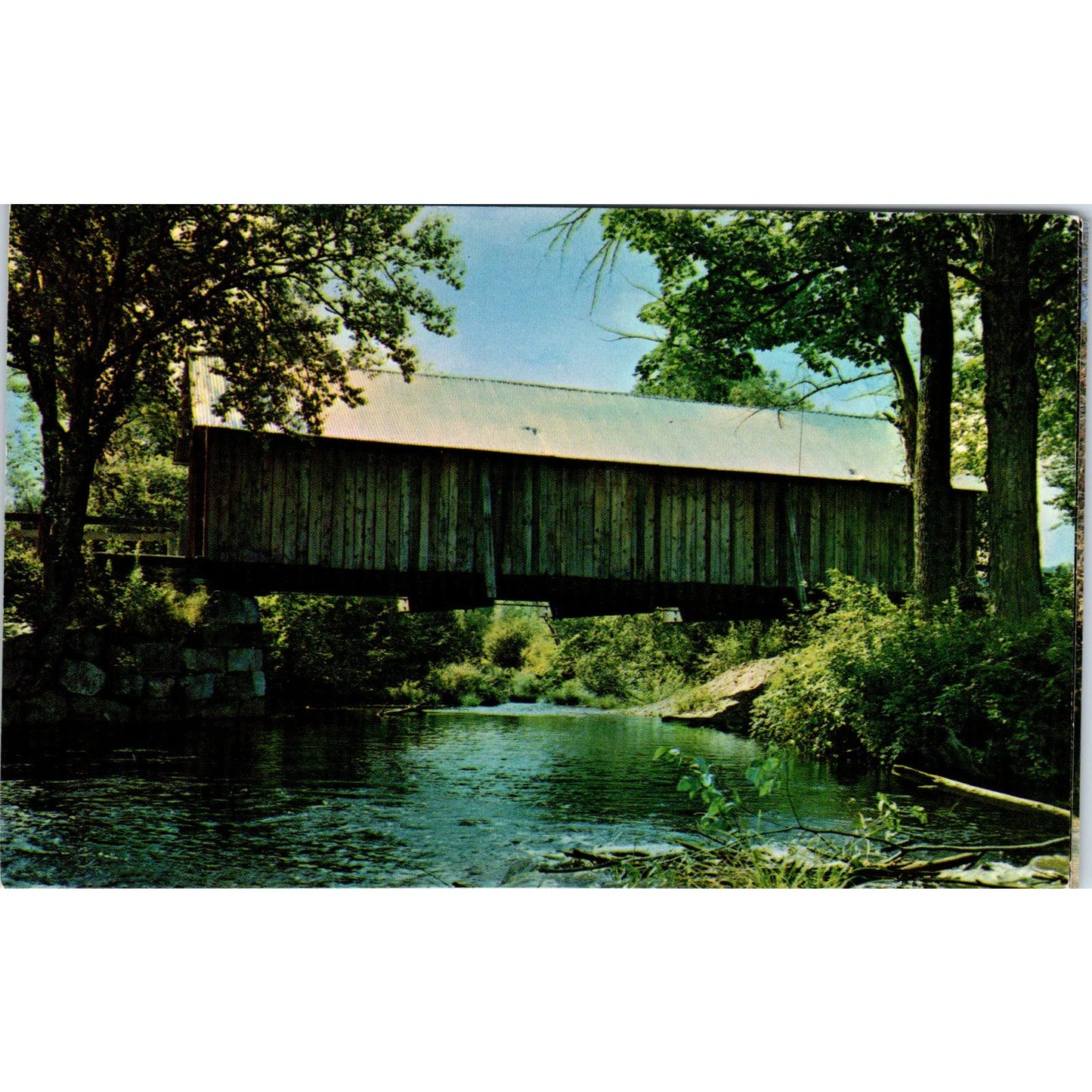 Turkey Jim's West Crampton New Hampshire Covered Bridge Postcard PB12