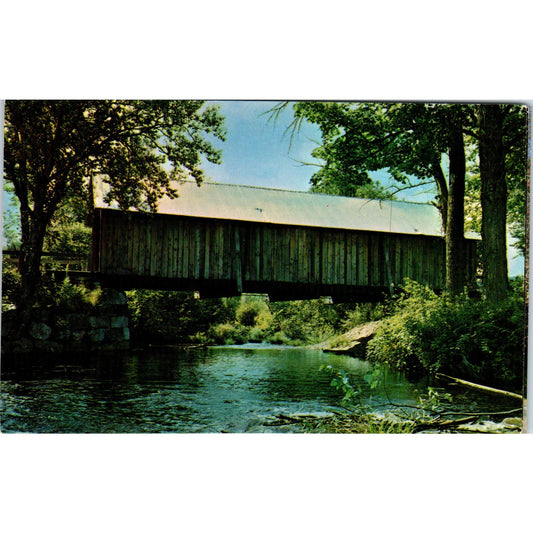 Turkey Jim's West Crampton New Hampshire Covered Bridge Postcard PB12