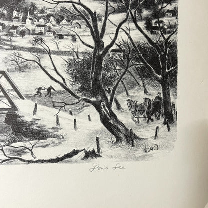 Winter In The Catskills Doris Lee Lithograph Vintage Art Print 9x12 V11