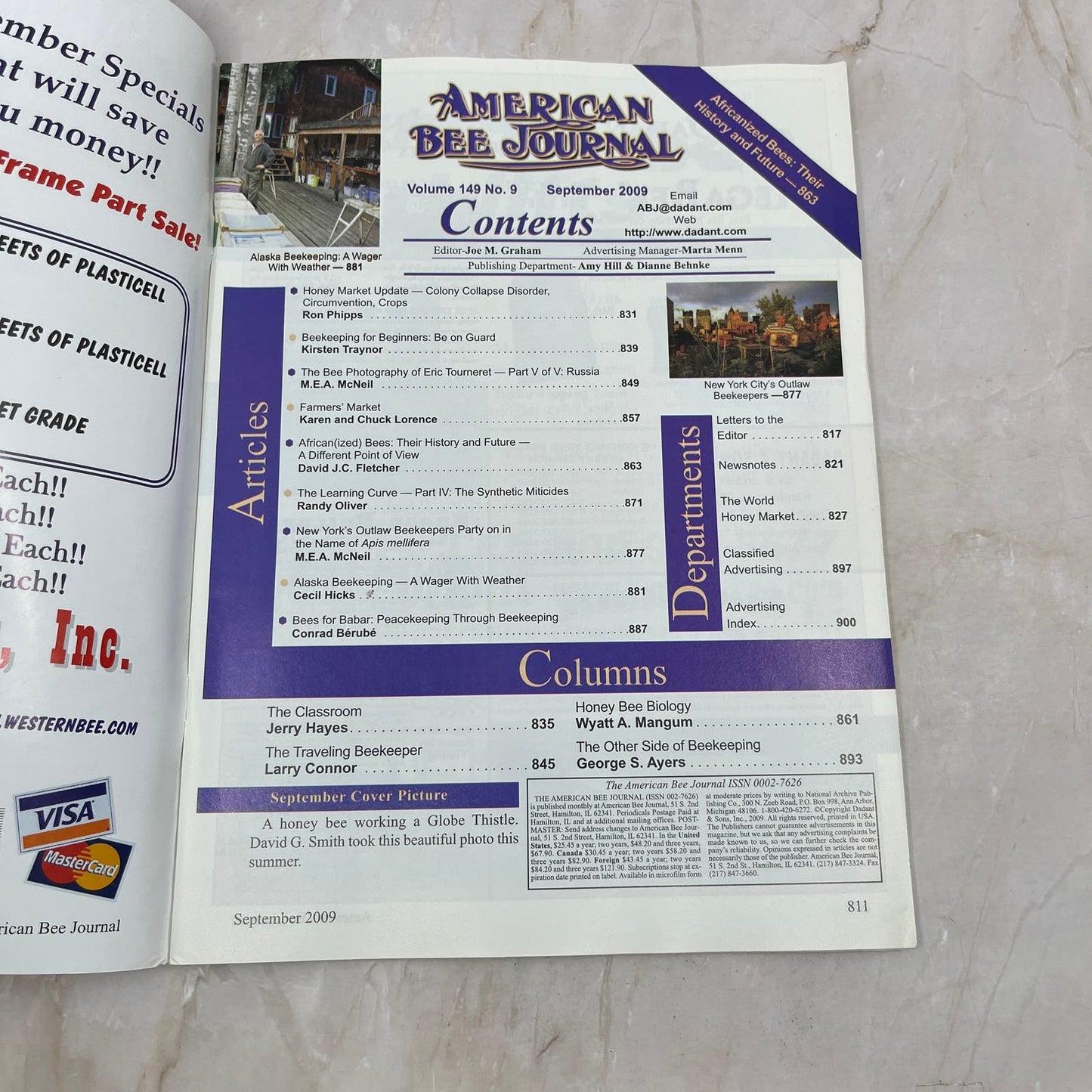 2009 Sept American Bee Journal Magazine Bees Beekeeping Honey M8