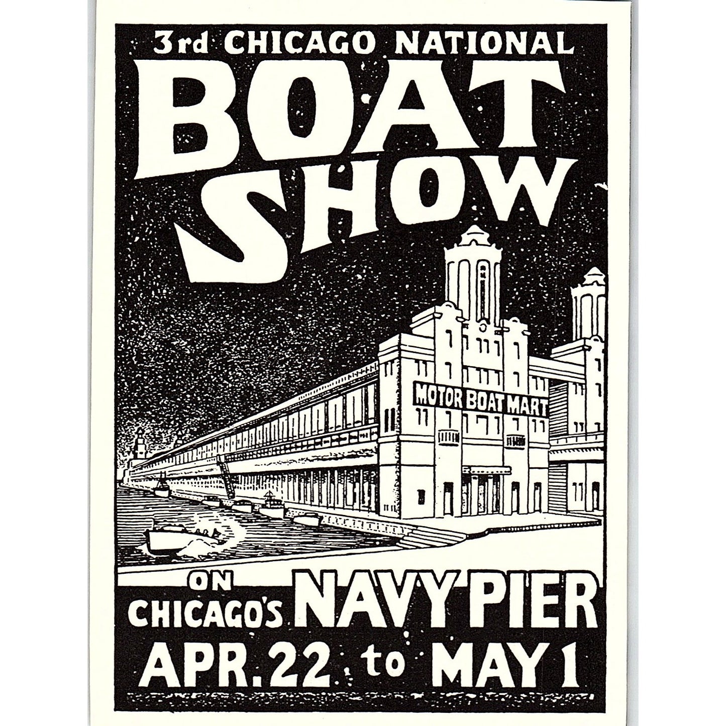 Navy Pier 3rd Annual Boat Show Chicago 1932 Ad AG2-M17