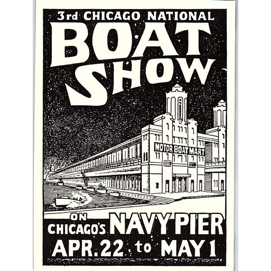 Navy Pier 3rd Annual Boat Show Chicago 1932 Ad AG2-M17