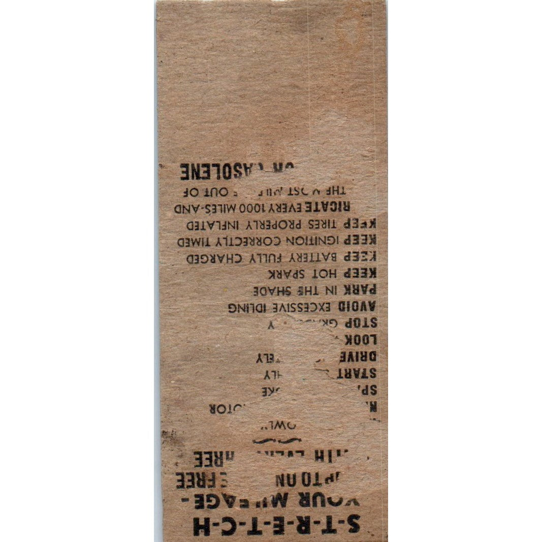Tony's Tavern Commercial Hotel Mondovi Koolmotor Gas Vtg Matchbook Cover SD2-Y12