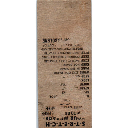 Tony's Tavern Commercial Hotel Mondovi Koolmotor Gas Vtg Matchbook Cover SD2-Y12