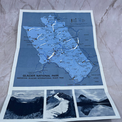 1972 Glacier National Park Montana Fold Out Travel Map TH9-TM1