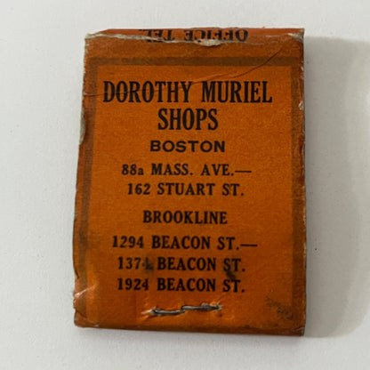Dorothy Muriel Sandwich Shops Boston Brookline MA Matchbook Cover TB6-MB1-1