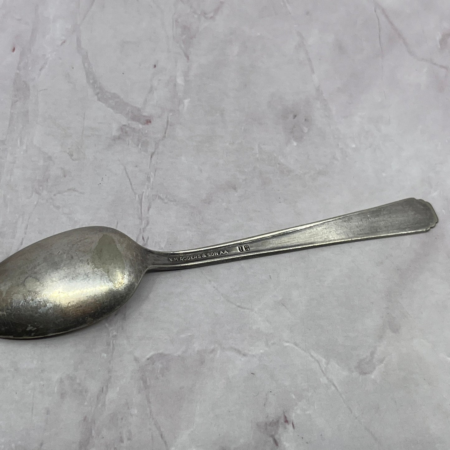 Wm Rogers Silverplate Friendship Medality Spoon 6" Vintage Silverplate TC5-OS-7
