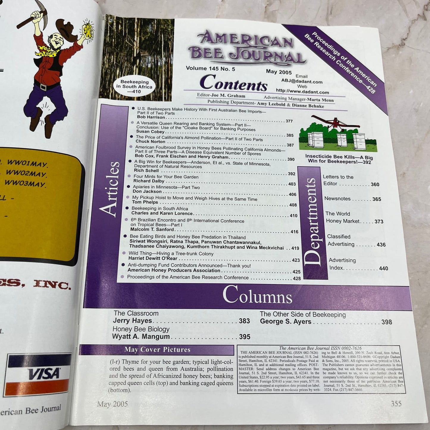 2005 May American Bee Journal Magazine Bees Beekeeping Honey M8