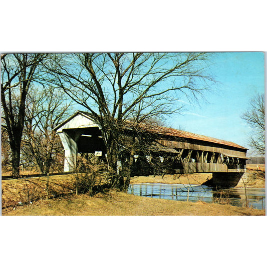 Union County 5 Big Darby Creek Marysville OH Covered Bridge Postcard PC14
