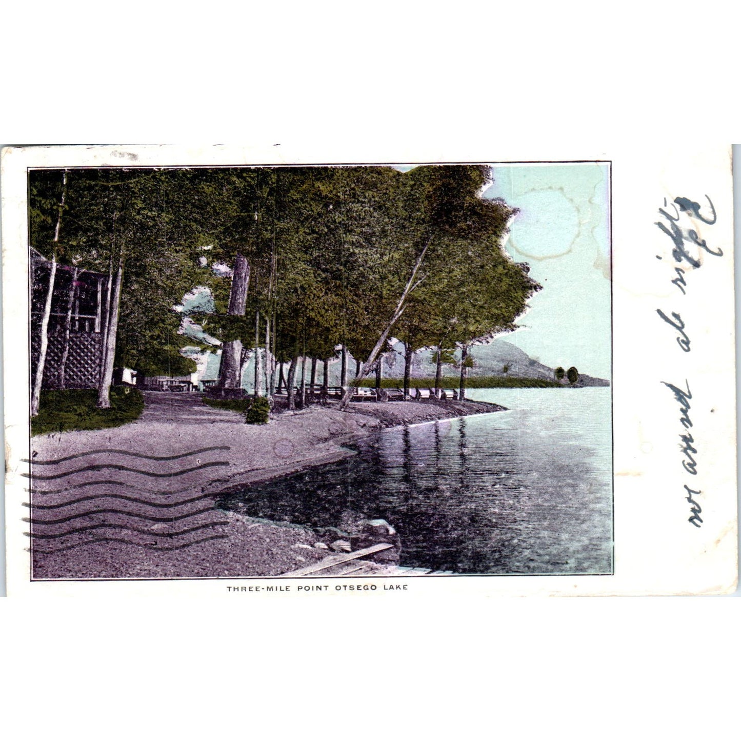 c1905 Three-Mile Point Otsego Lake NY Original Postcard PC9