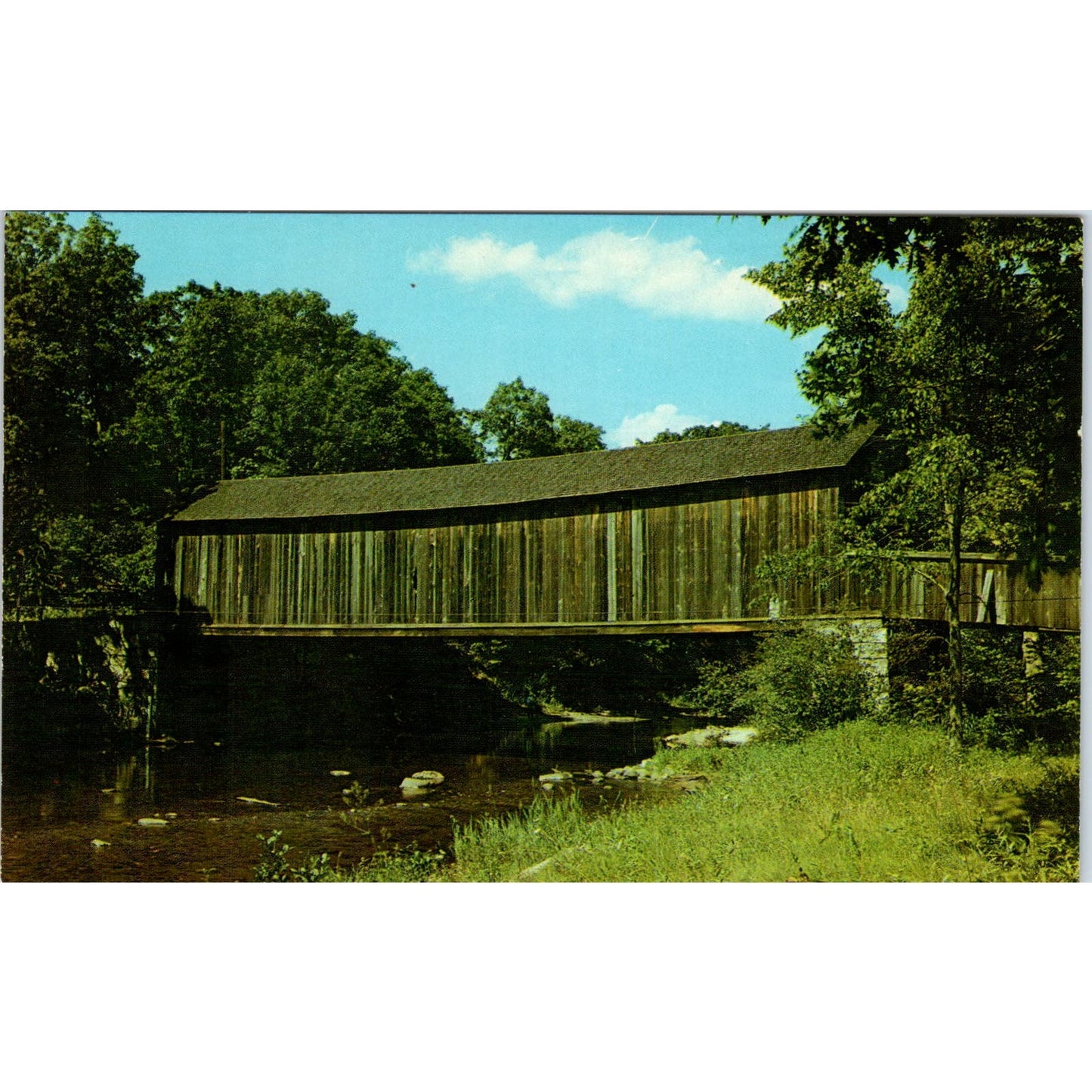 Salmon River Bridge Connecticut Covered Bridge Postcard PB13