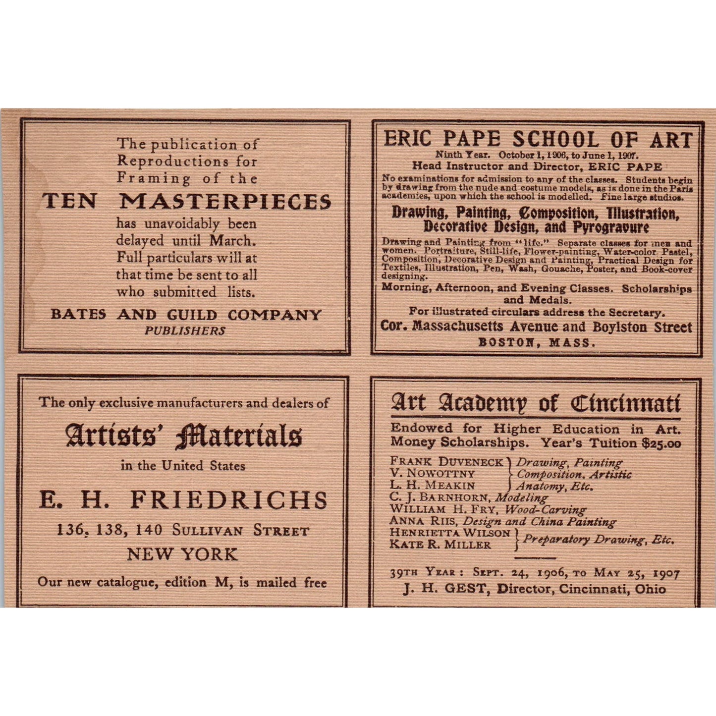 M. Knoedler & Co. Painting Restoration Goupil & Co c1905 Victorian Ad AE9-MA4