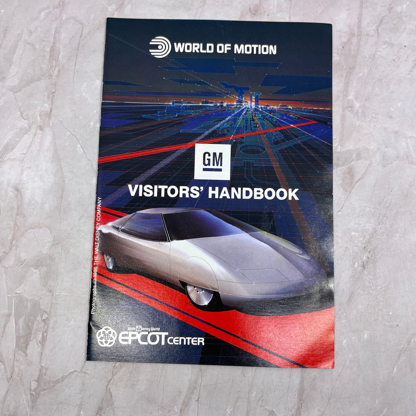 1987 GM World of Motion Epcot Center Disney World Visitor Handbook TH9-LX1