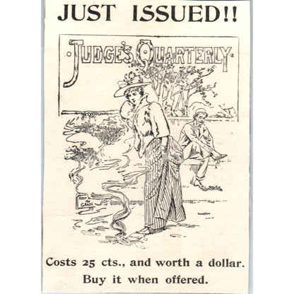 Judge's Quarterly Magazine 1893 Judge Magazine Ad AB9-J