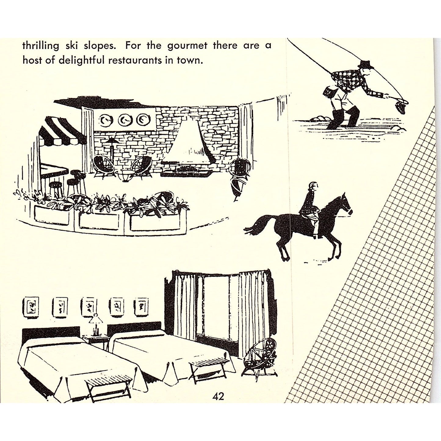 Ski-Vu Lodge Aspen CO 1958 Ad AG1-H4