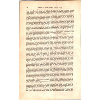 Dutch on the Manhattan Henry Hudson NY - 11 Pages 1854 Article I19