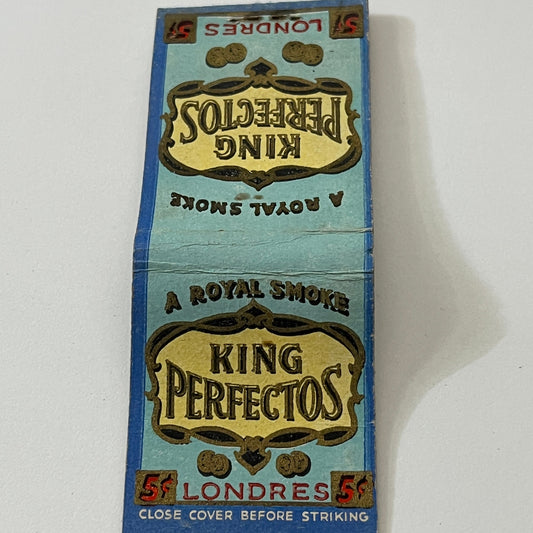 King Perfectos Cigars Londres Vintage Matchbook Cover TB6-MB1-13