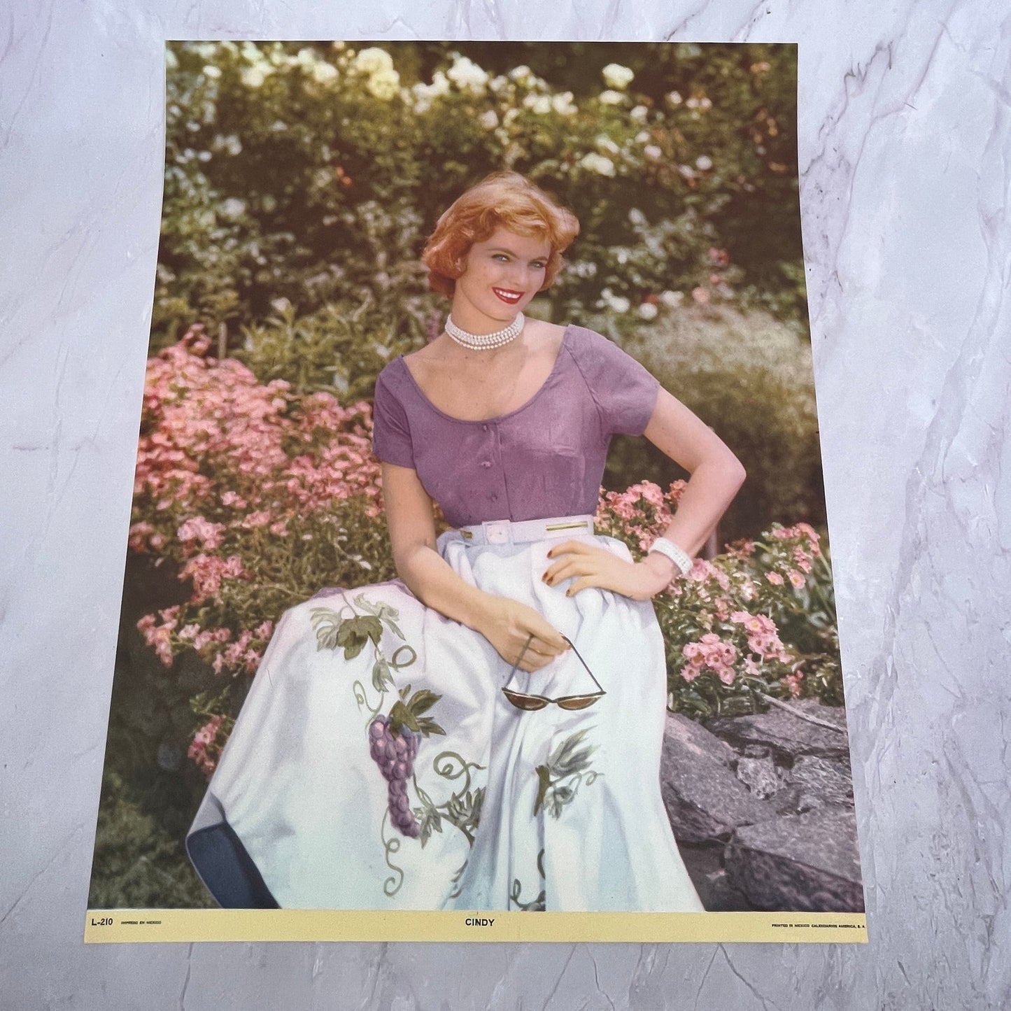 Cindy Red-Headed Senorita Vintage Mexican 12x14" Art Print V21