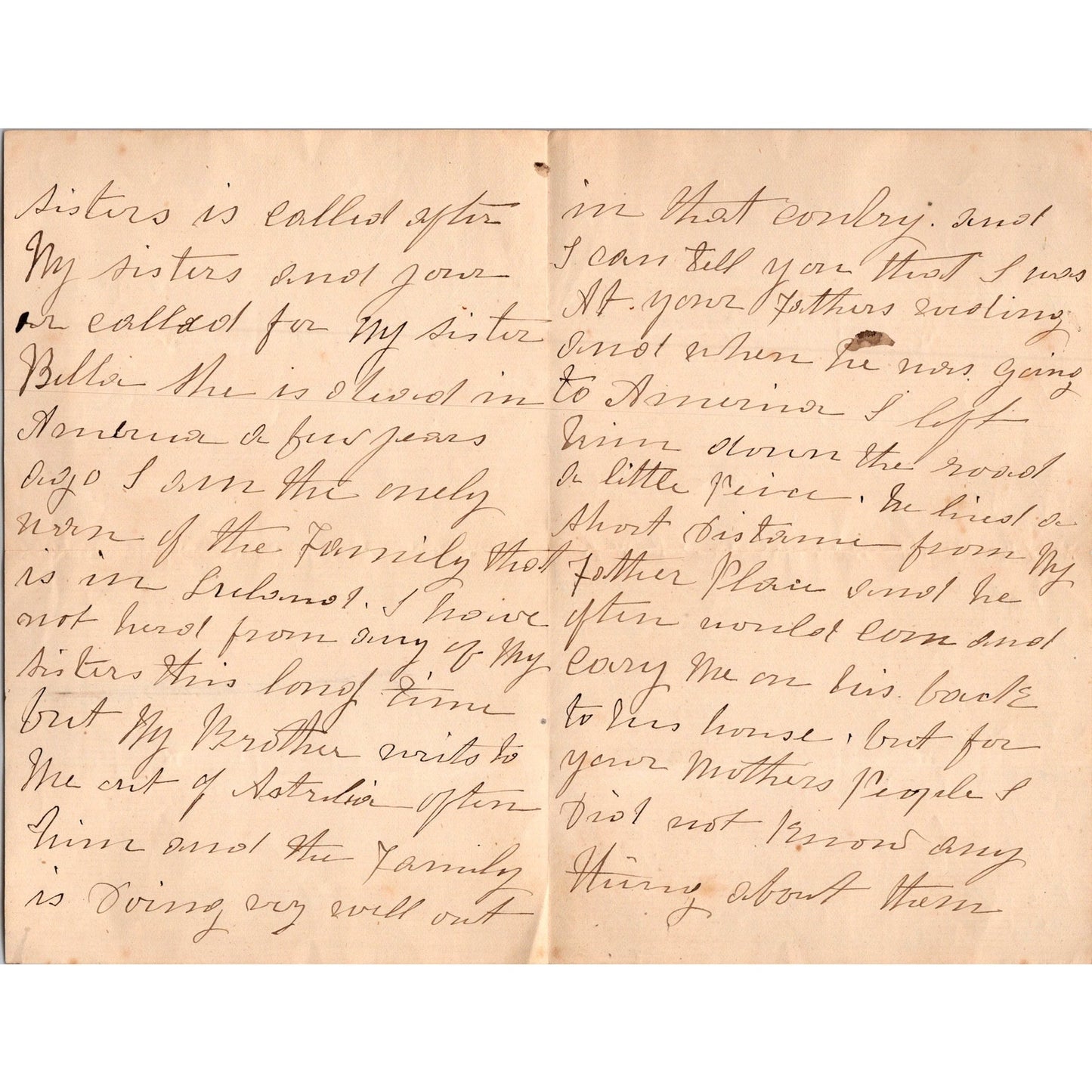1897 Handwritten Letter Fivemiletown Ireland to Monroe New York Neely C30