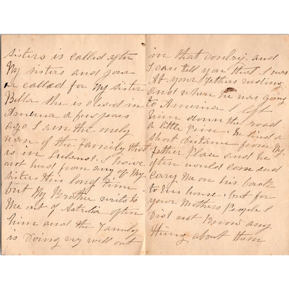 1897 Handwritten Letter Fivemiletown Ireland to Monroe New York Neely C30