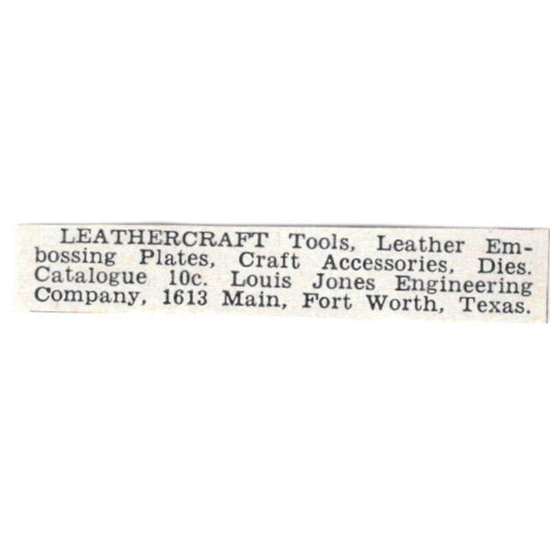 Leathercraft - Louis Jones Engineering Company Fort Worth TX 1955 Ad AG1-S4