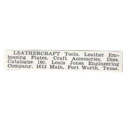 Leathercraft - Louis Jones Engineering Company Fort Worth TX 1955 Ad AG1-S4