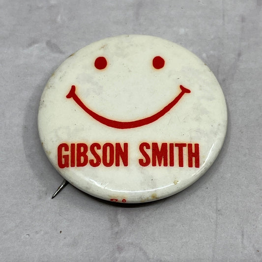 Gibson Smith Smiley Face Vintage Pinback Button TC5-PB