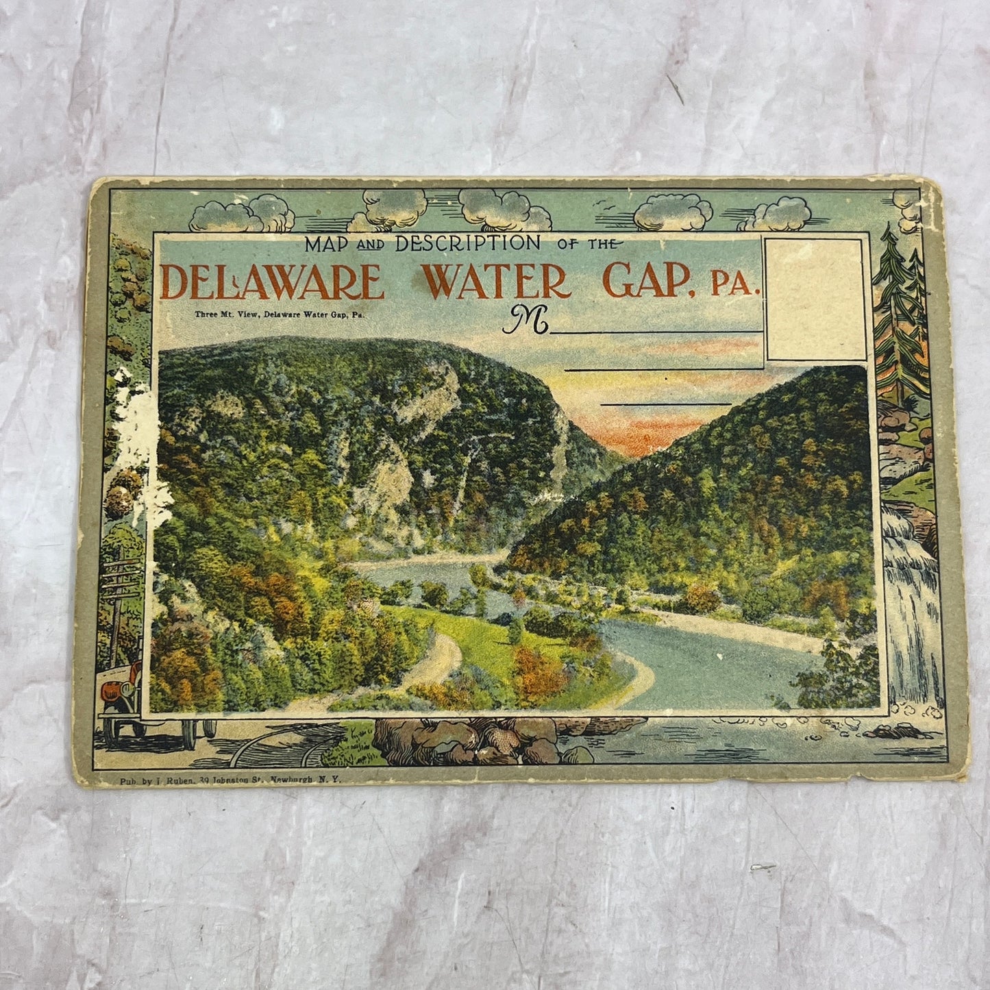 c1915 Delaware Water Gap PA Views and Map Souvenir Booklet TJ5-EL