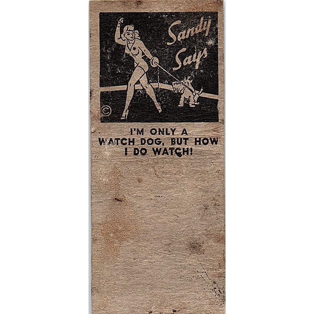 Wissota View Tavern Hwy 29 Chippewa Falls WI Pinup Vtg Matchbook Cover SF3-Y6