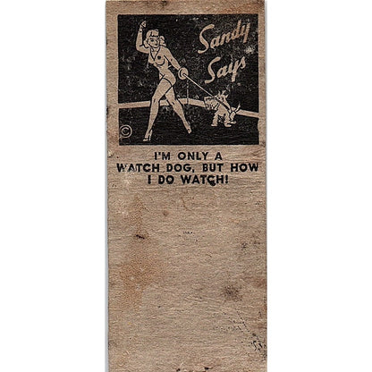 Wissota View Tavern Hwy 29 Chippewa Falls WI Pinup Vtg Matchbook Cover SF3-Y6