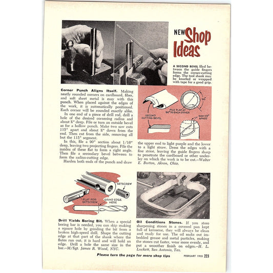 New Shop Ideas Small Hole Depth Gauge, Faceplate Mounting 1955 Article AG1-5