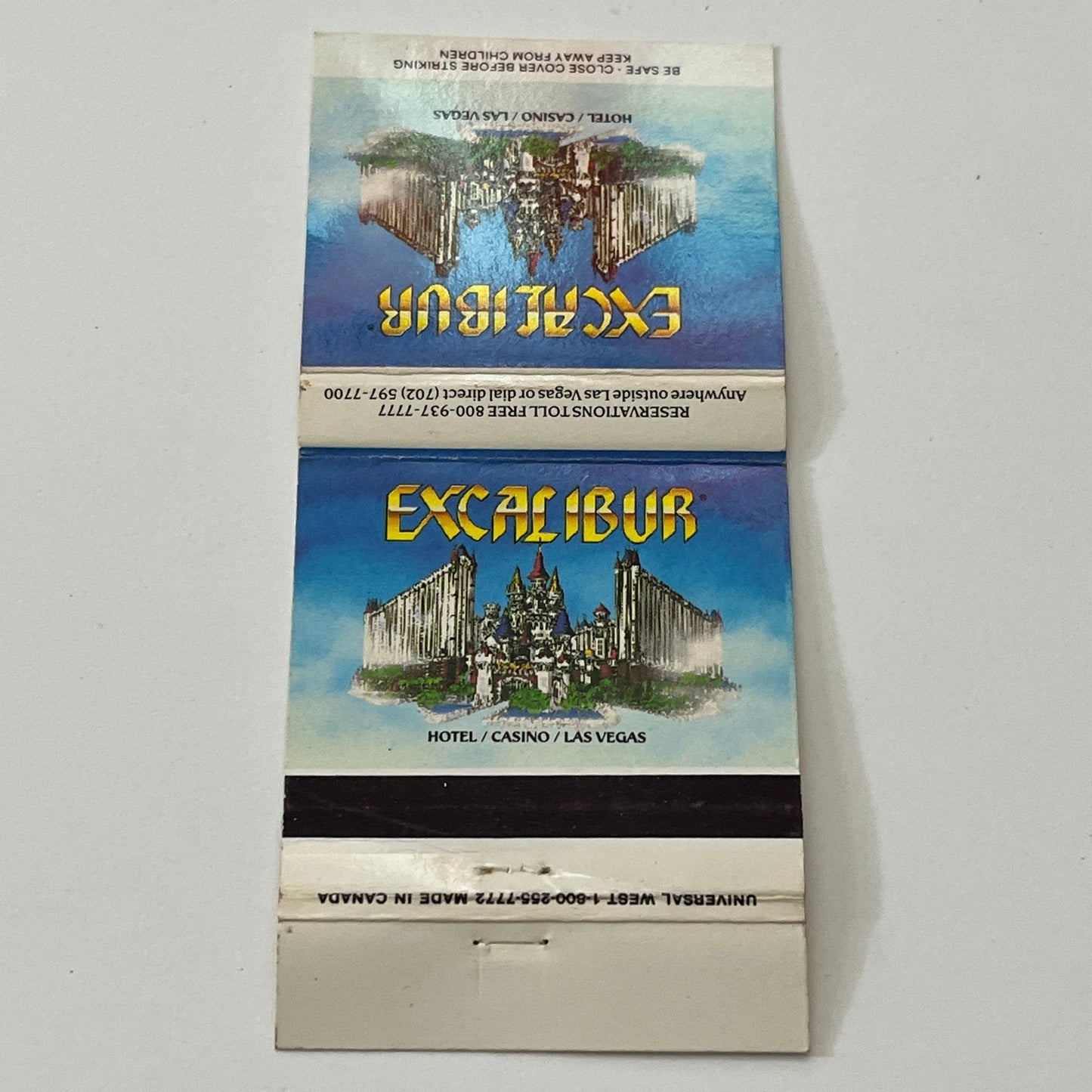 Excalibur Hotel and Casino Las Vegas NV Vintage Matchbook Cover TB6-MB1-8