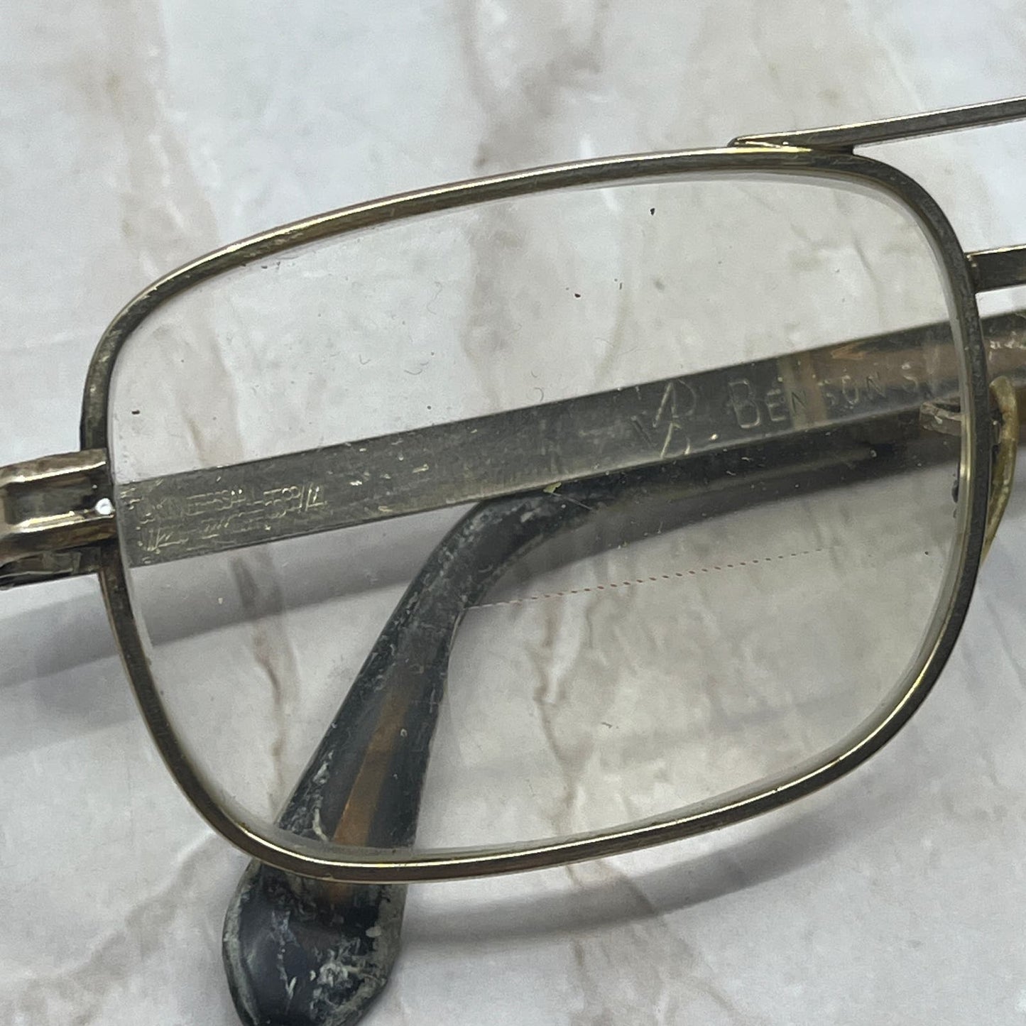 Vintage Benson's 12k GF Aviator Glasses Eyeglasses Frames 5 3/4 England SB8