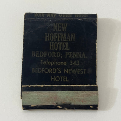 The New Hoffman Hotel Bedford PA Vintage Matchbook Cover TB8-MB-8