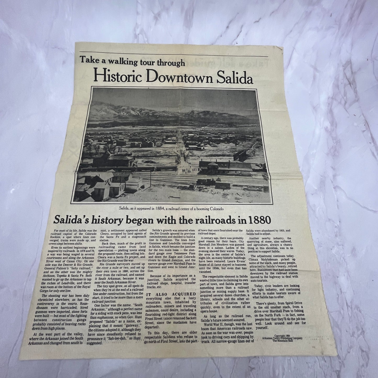 1984 Salida Colorado Downtown Walking Tour Travel Newspaper V14-5
